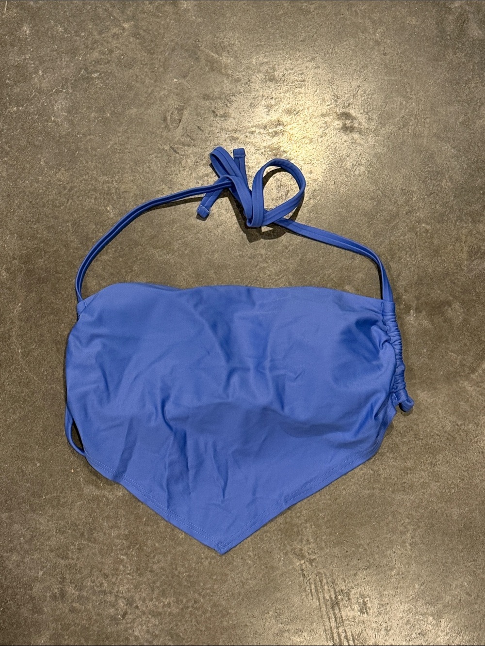 Aerie Blue Strap Tie scarf cut bandana bikini Top